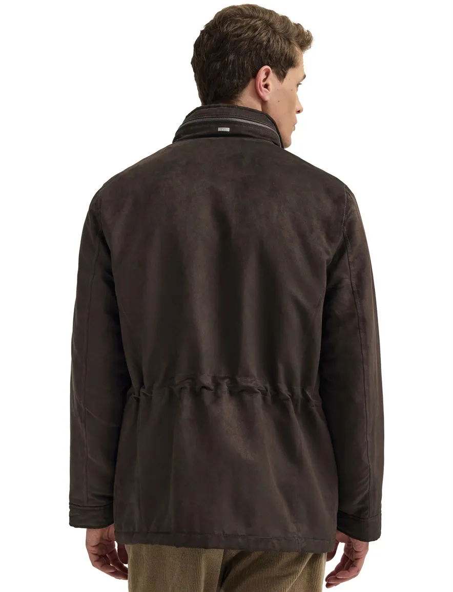 Bugatti parka jas bruin gevoerd