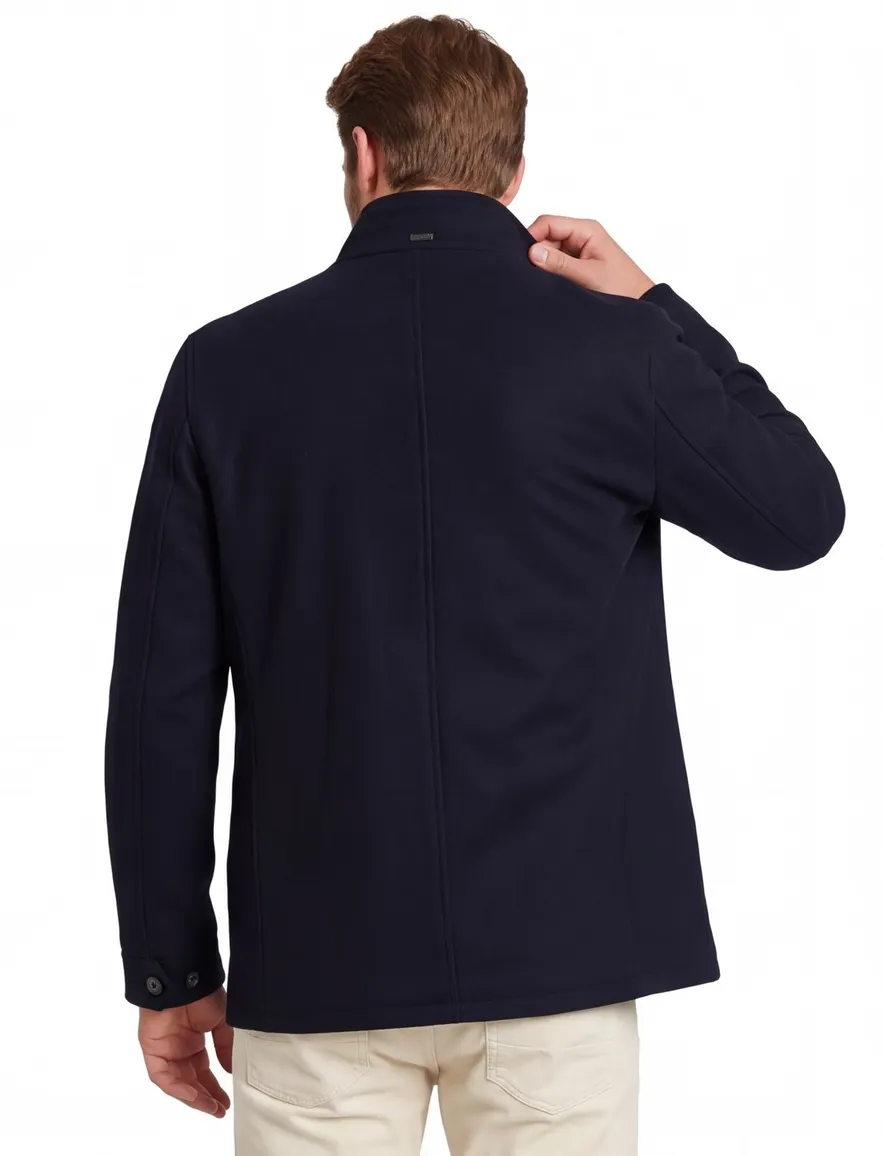Bugatti overjas navy polyester