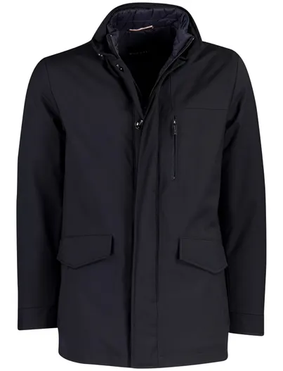 Bugatti Bugatti parka jas donkerblauw effen