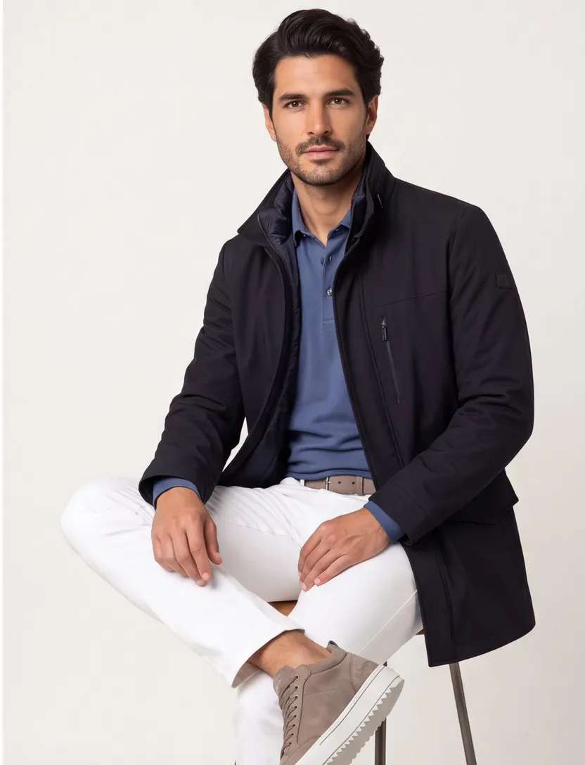 Parka jas Bugatti donkerblauw