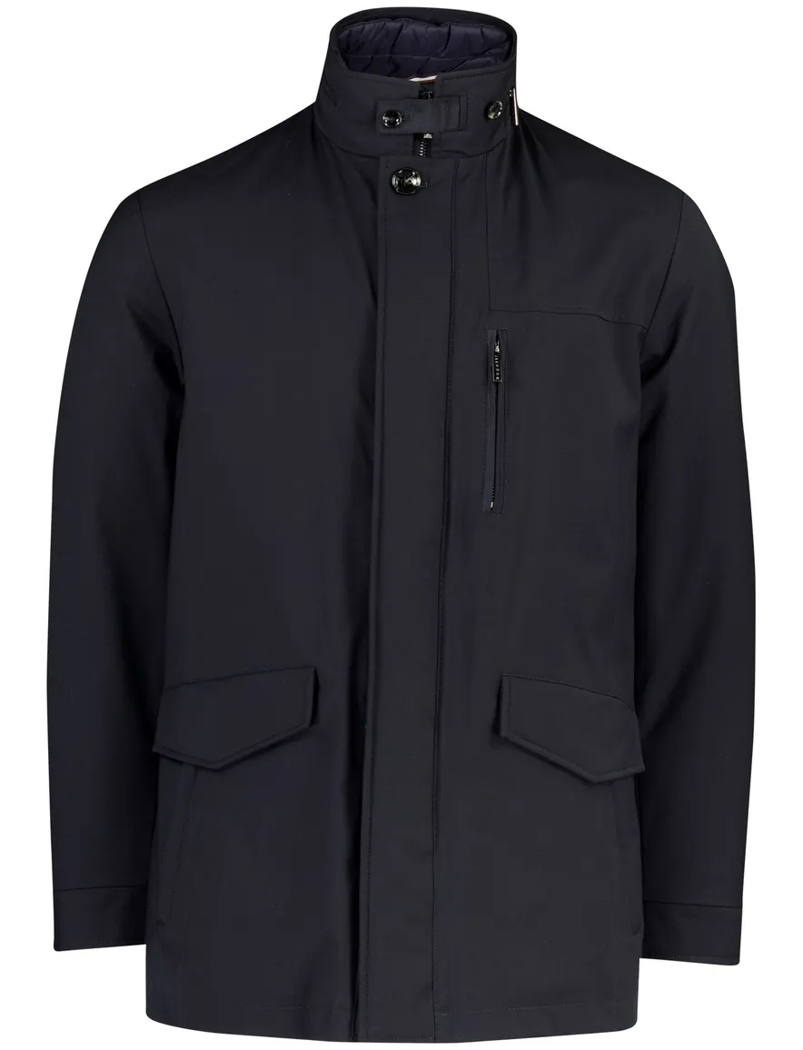 Bugatti parka jas donkerblauw effen