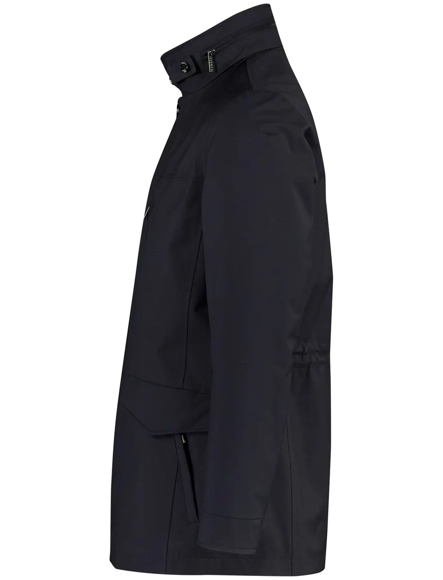 Bugatti parka jas donkerblauw effen
