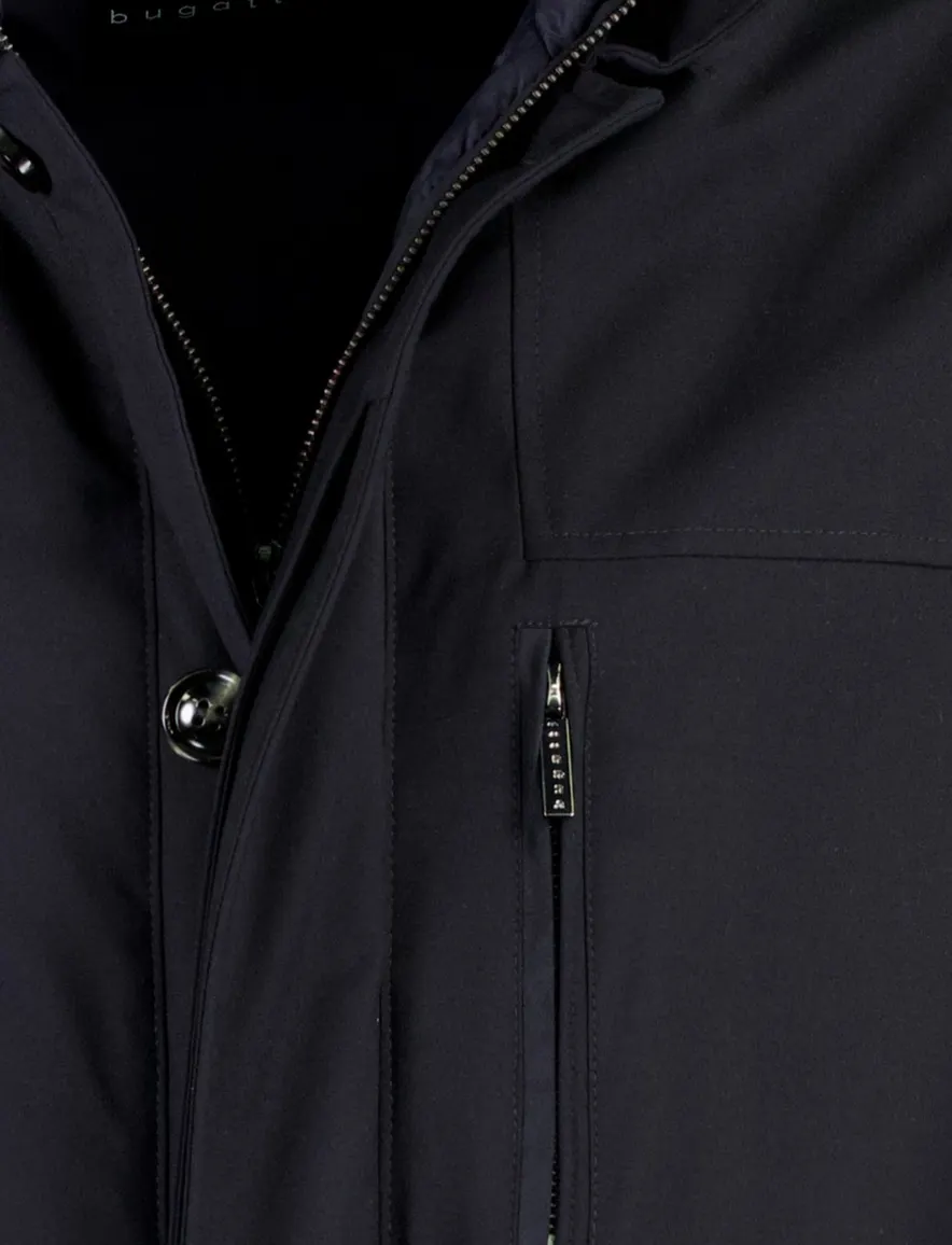 Bugatti parka jas donkerblauw effen