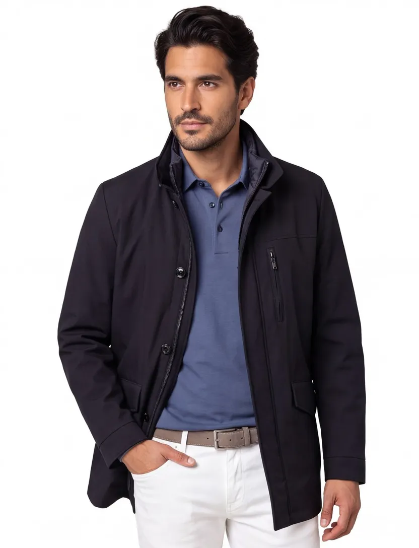 Parka jas Bugatti donkerblauw