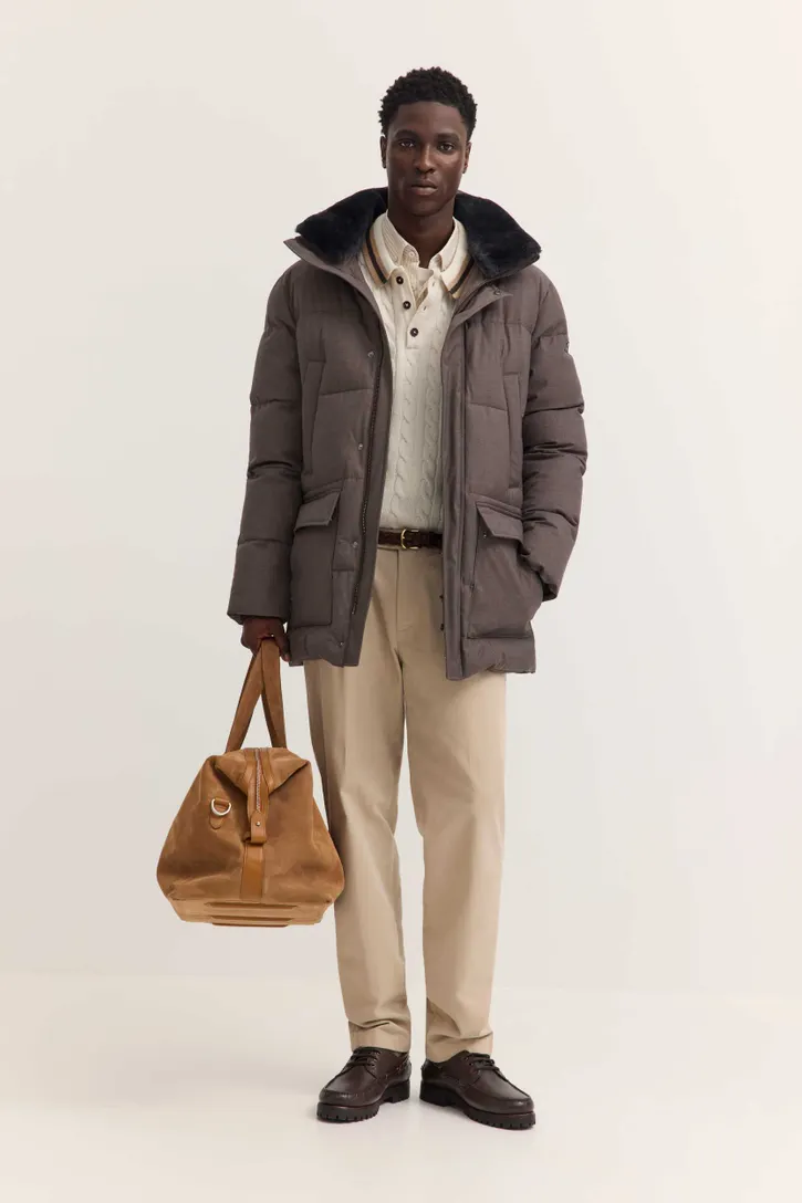 Pufferjas Bugatti taupe bruin