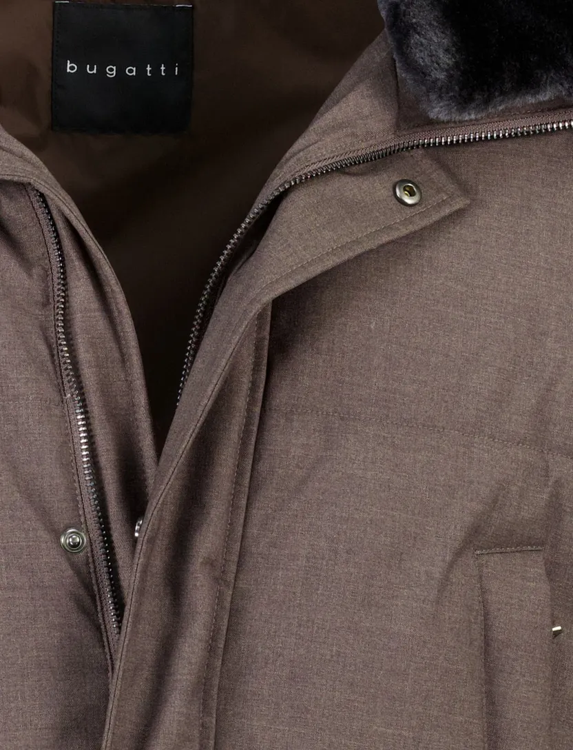 Pufferjas Bugatti taupe bruin