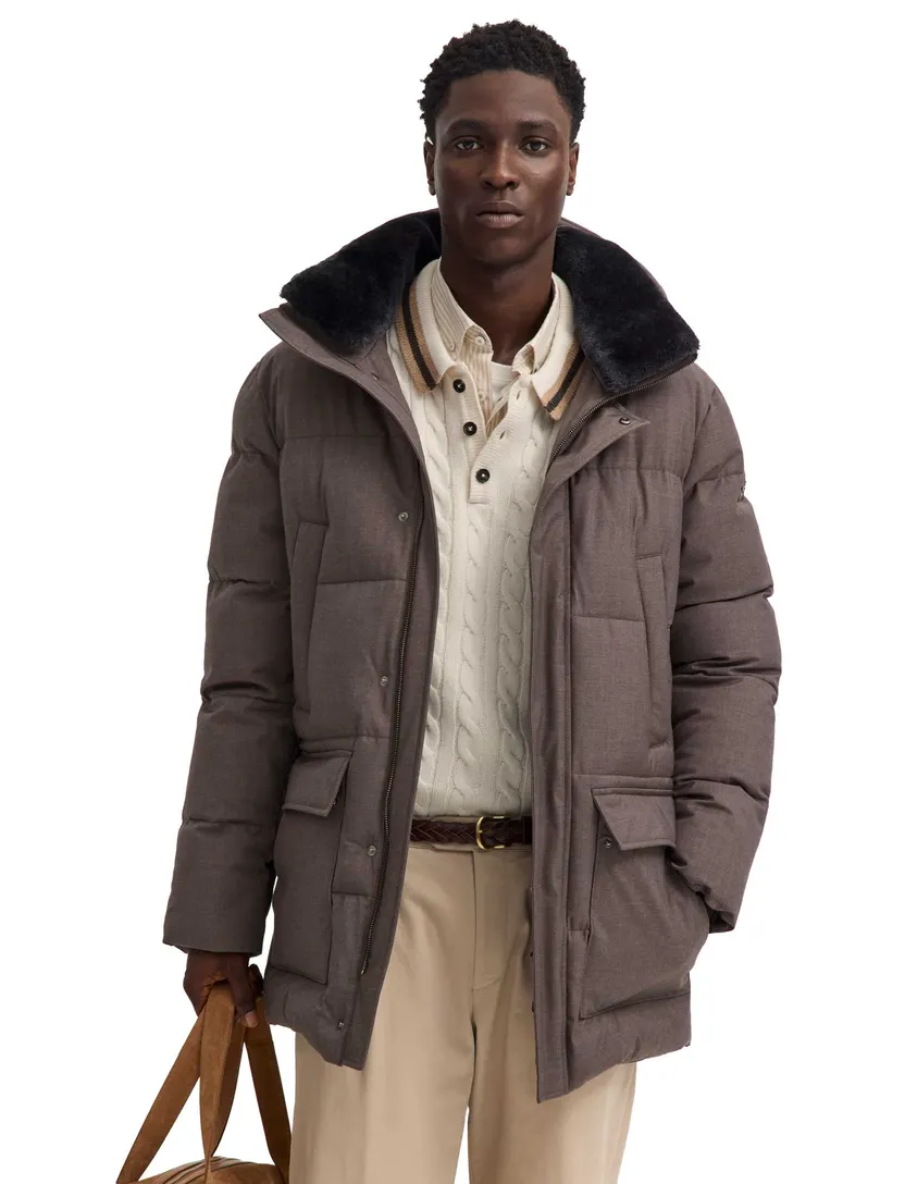 Pufferjas Bugatti taupe bruin