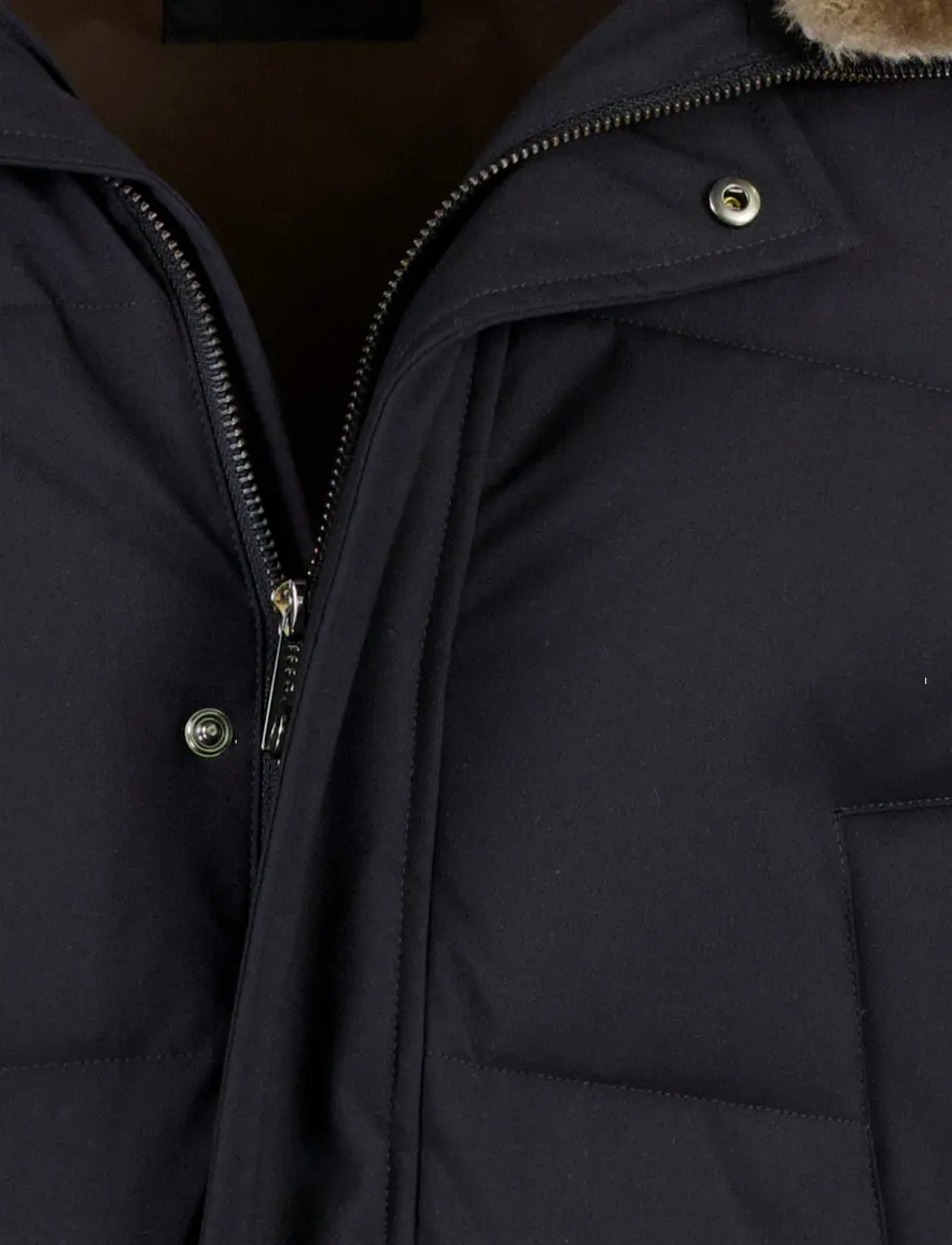 Bugatti gewatteerde jas donkerblauw met borstzak