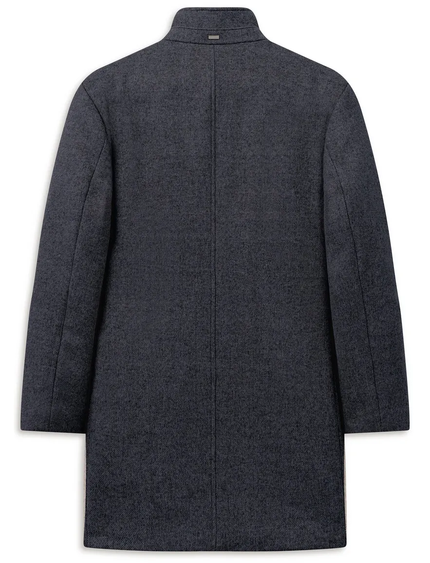 Bugatti manteljas donkerblauw gemeleerd
