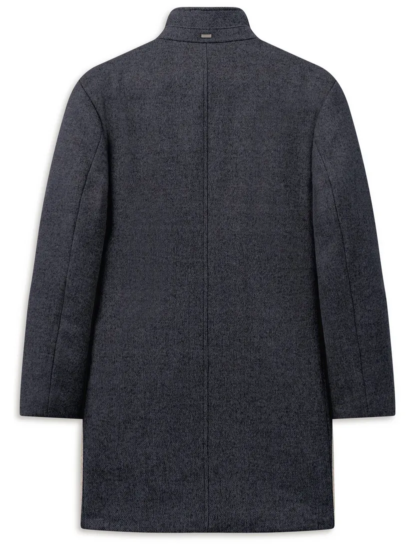 Manteljas Bugatti donkerblauw gemeleerd