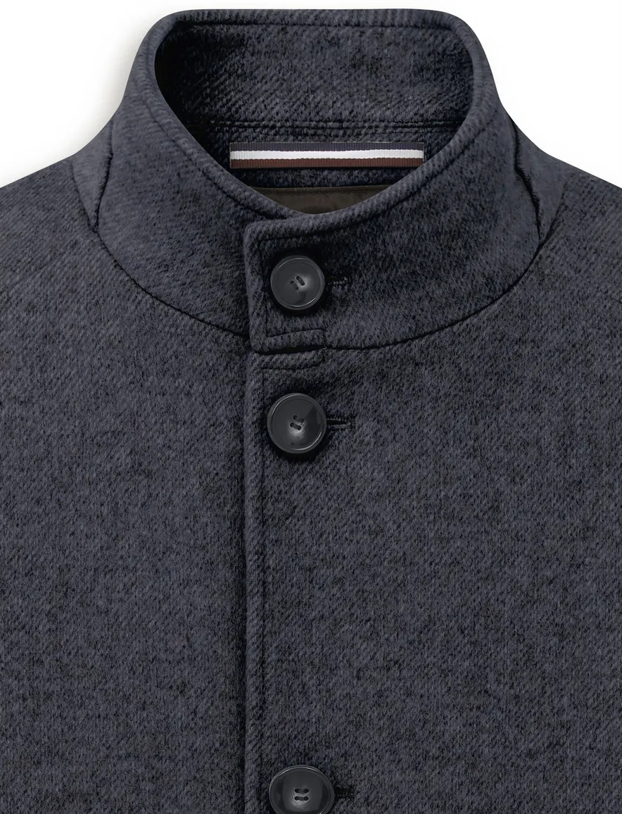 Bugatti manteljas donkerblauw gemeleerd