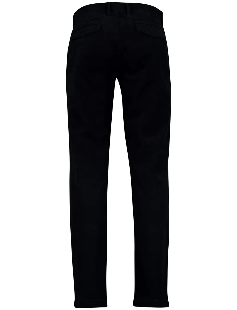 Broeken Alberto LOU donkerblauw chino flatfront