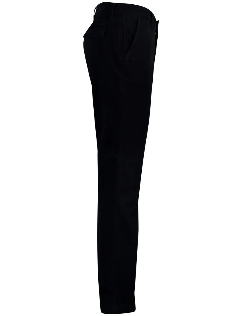 Broeken Alberto LOU donkerblauw chino flatfront