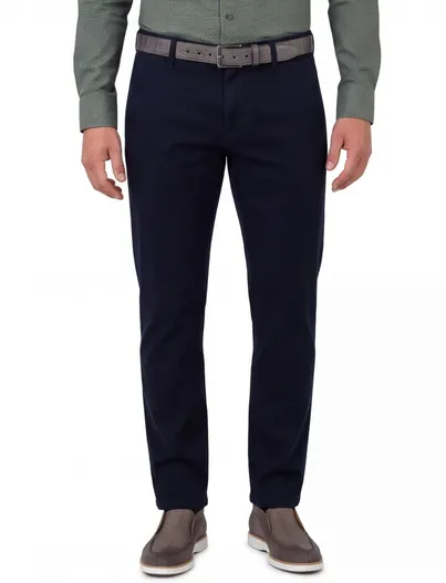 Alberto Alberto LOU chino flatfront navy
