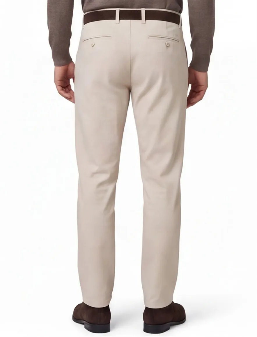 North84 chino met bandplooi beige