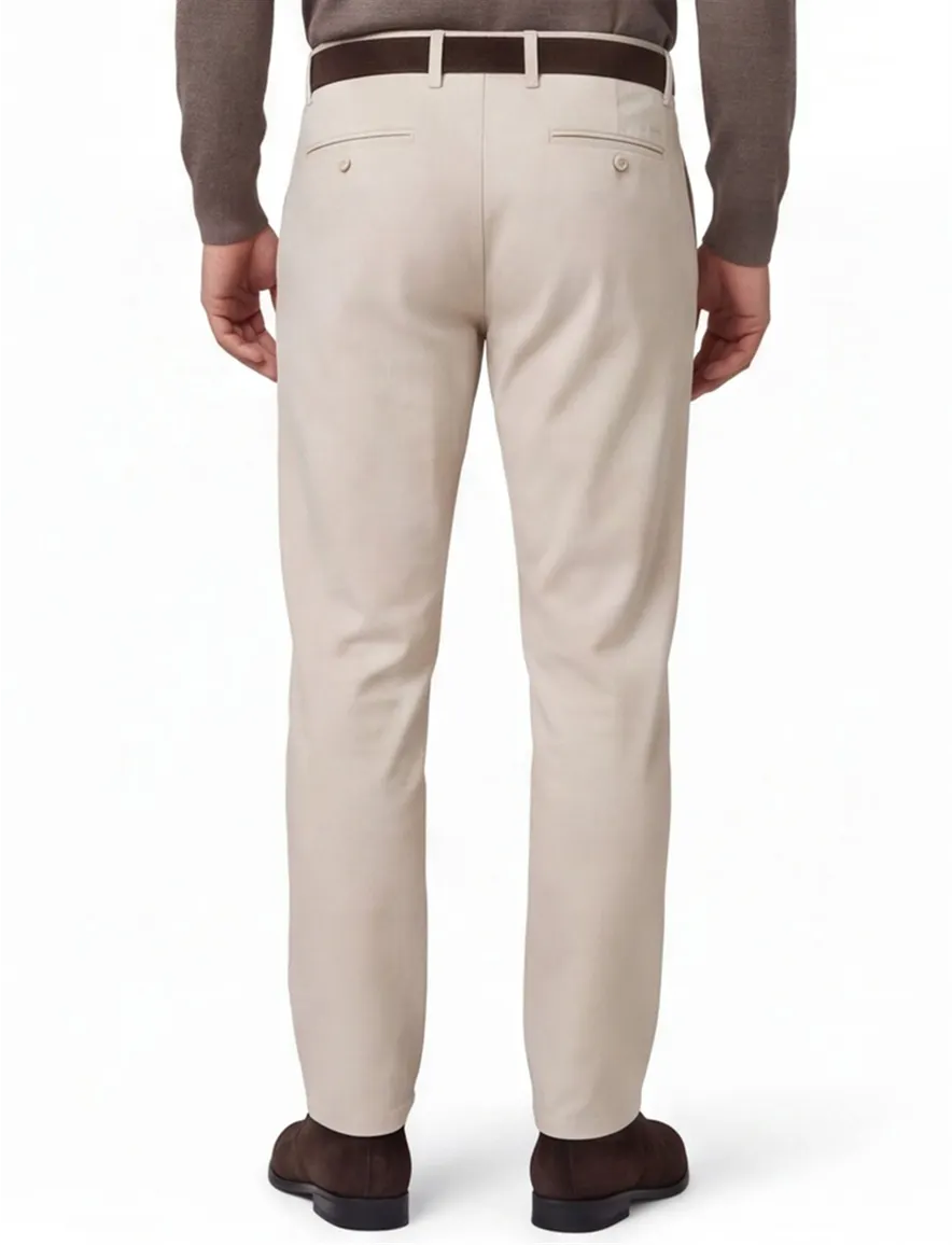 North84 chino met bandplooi beige