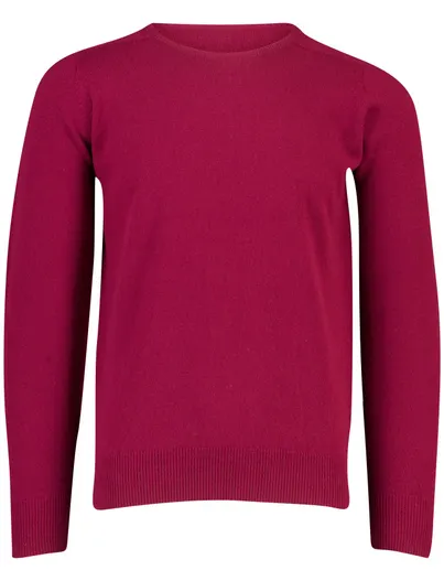 William Lockie William Lockie trui ronde hals bordeaux gebreid