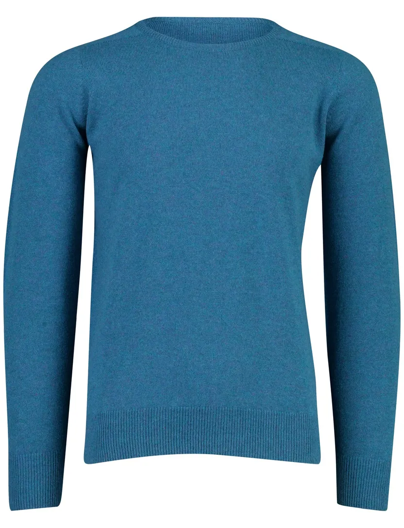 Trui William Lockie turquoise lamswol