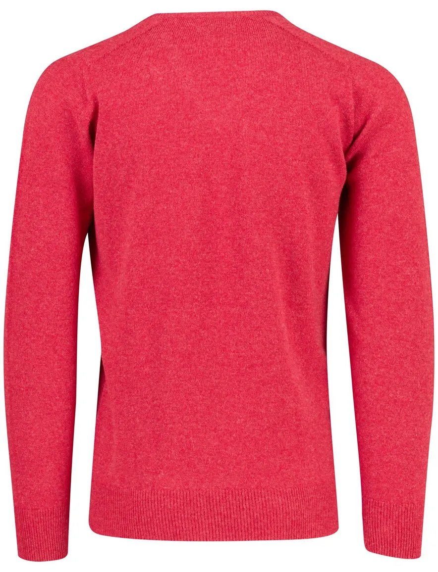 William Lockie trui v hals rood gebreid