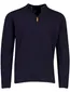 William Lockie trui half zip donkerblauw gebreid