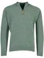 William Lockie trui half zip groen gemêleerd gebreid