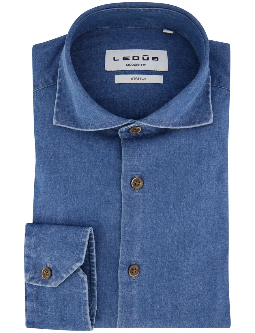 Overhemd Ledub blauw 143542-18