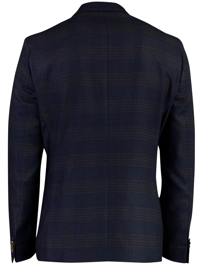 Colbert Digel Modern Fit donkerblauw geruit