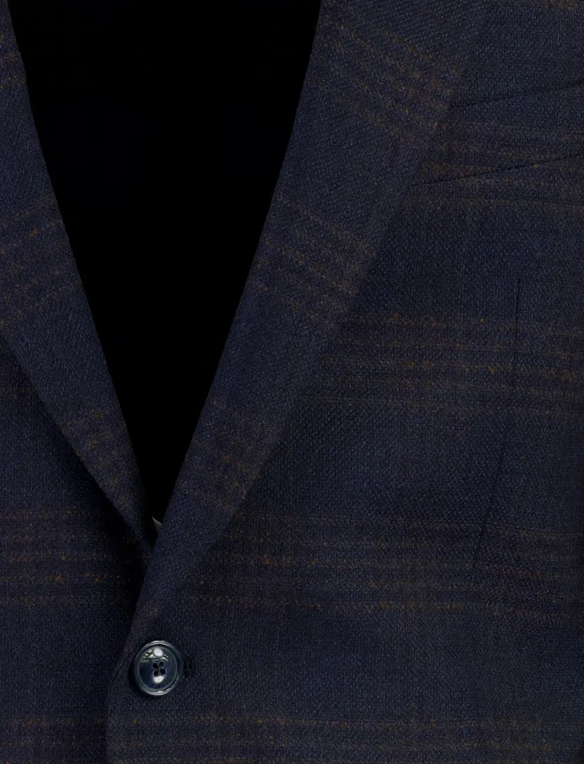 Colbert Digel Modern Fit donkerblauw geruit