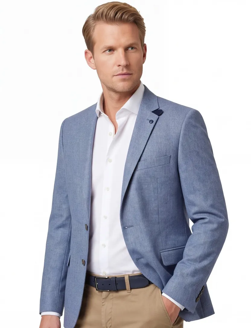 Colbert Digel Modern Fit blauw wol