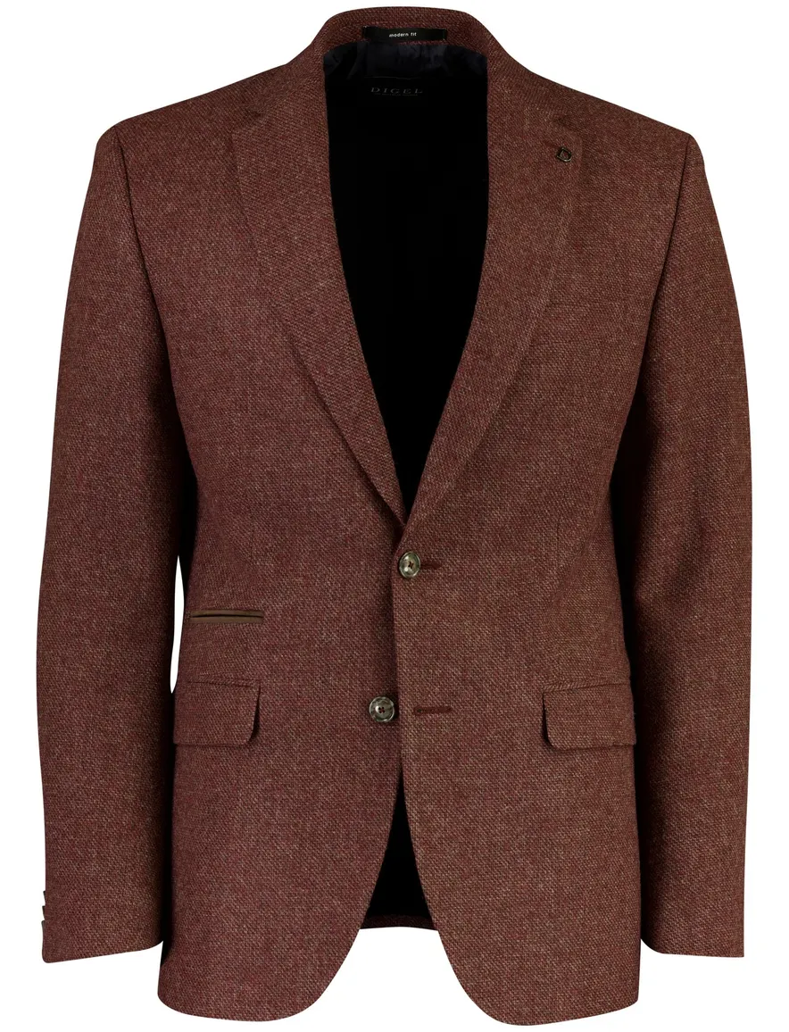 Digel Modern Fit colbert bordeaux gemeleerd