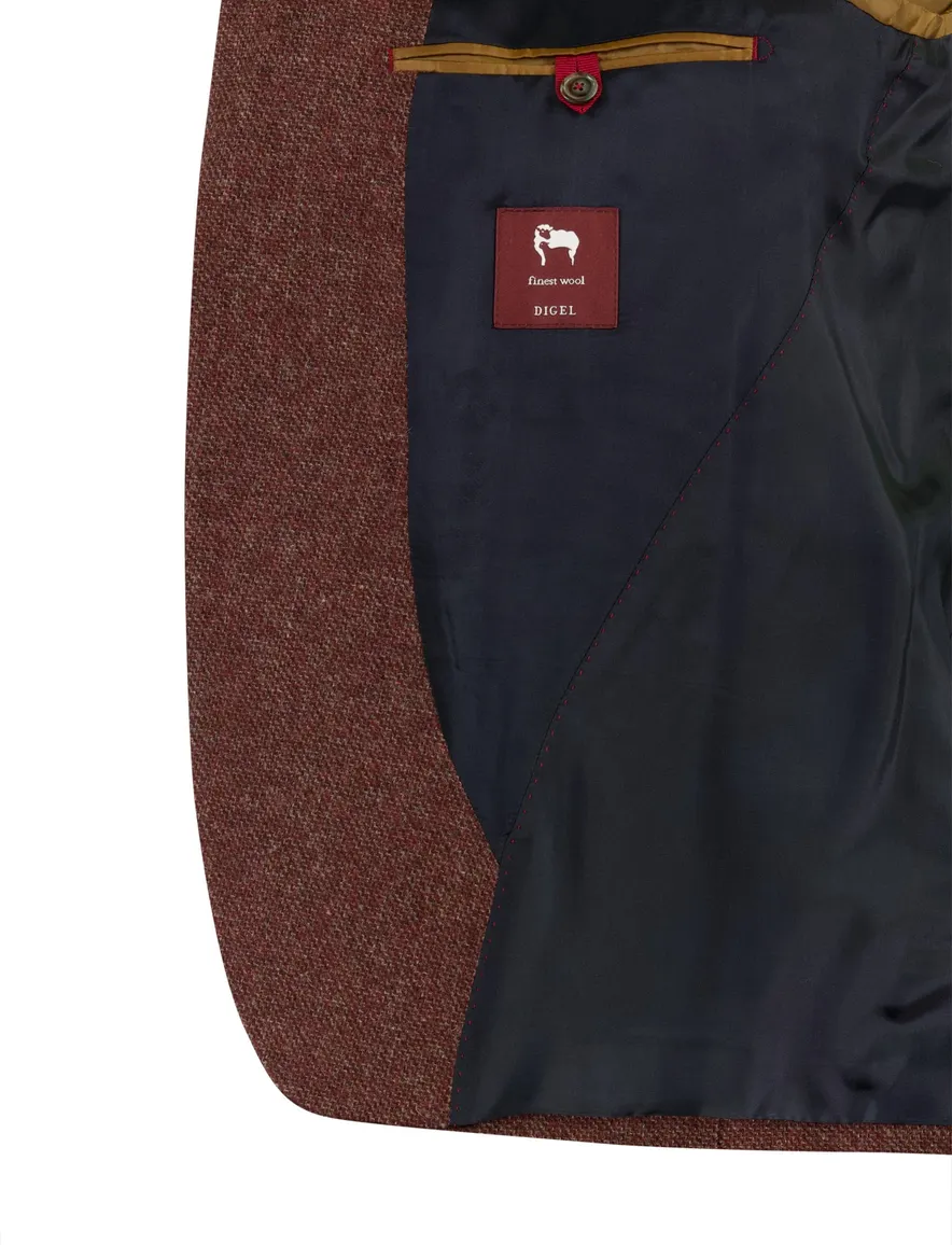 Digel Modern Fit colbert bordeaux gemeleerd