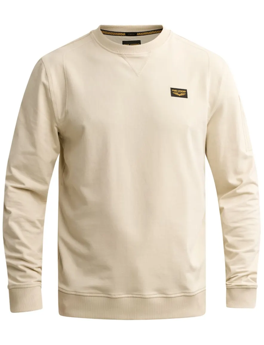PME Legend trui ronde hals creme