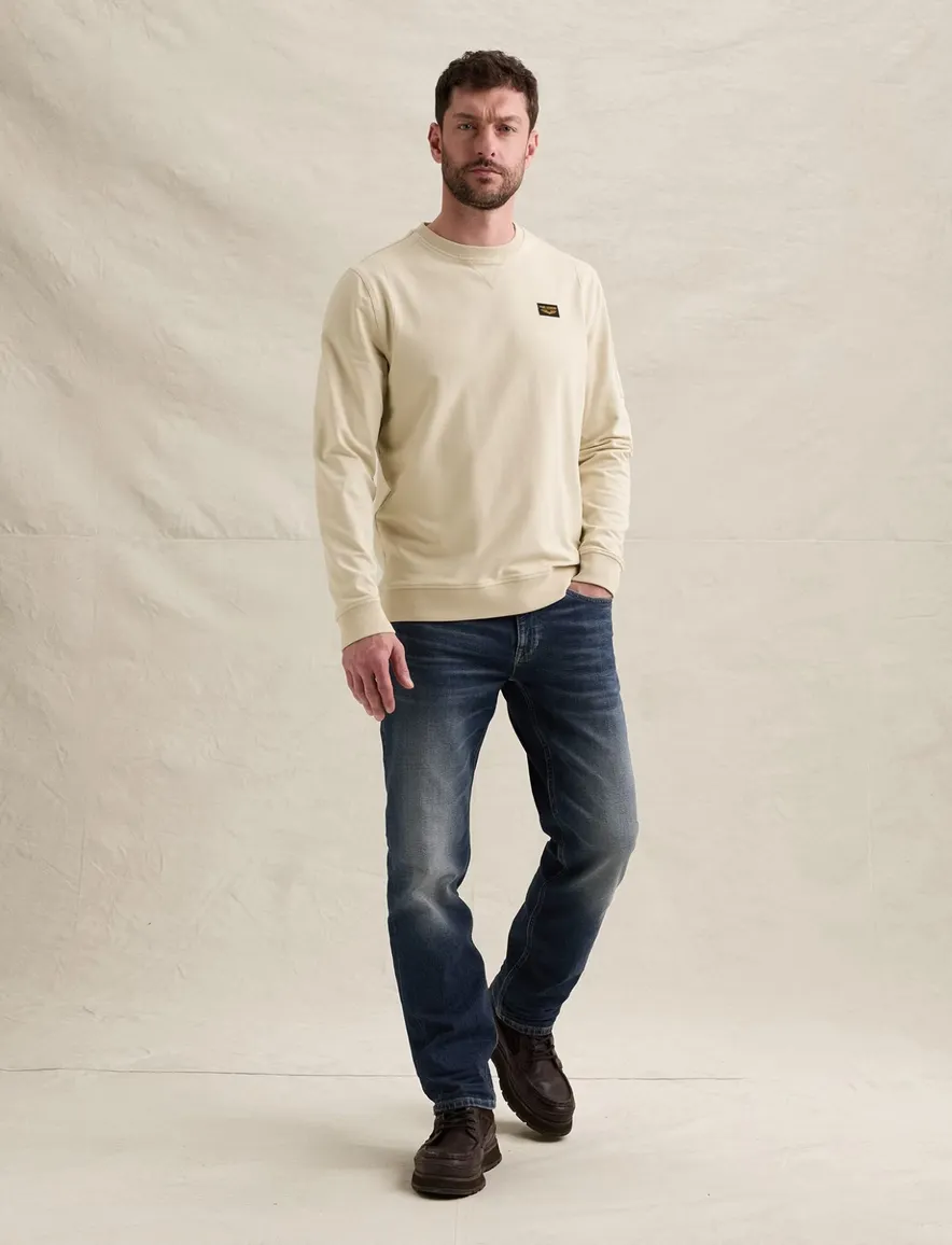 PME Legend trui ronde hals creme