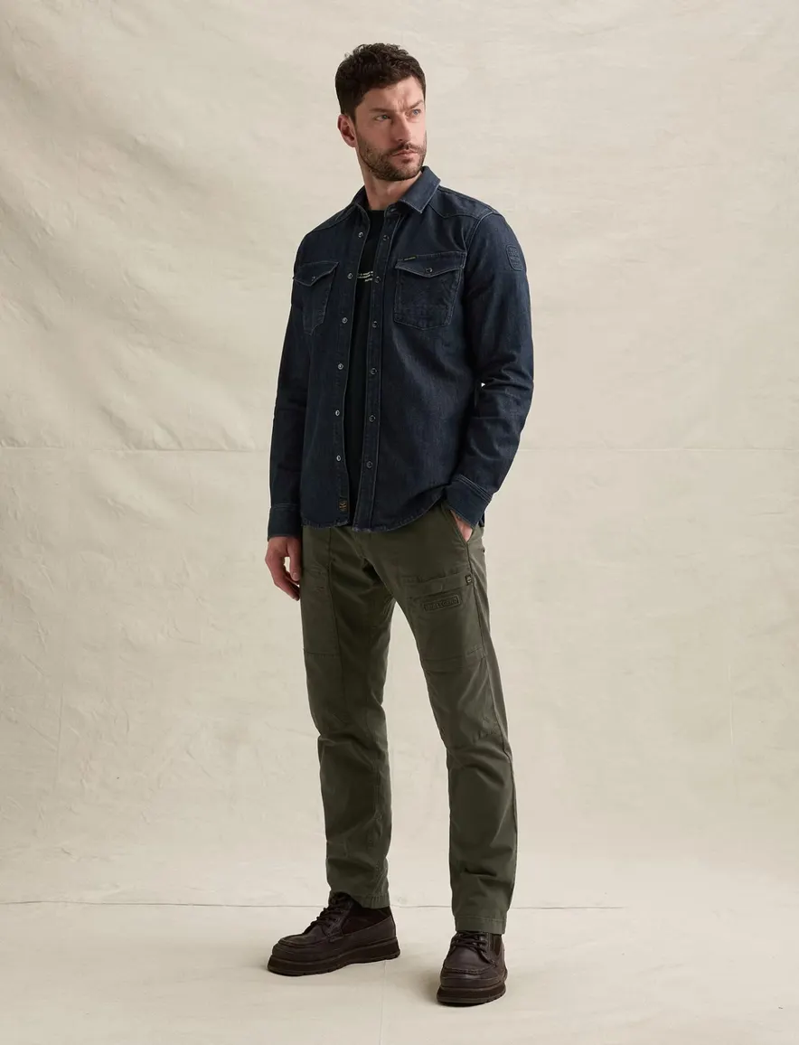 Overshirt PME Legend donkerblauw PSD2608239-Blue Coated Su