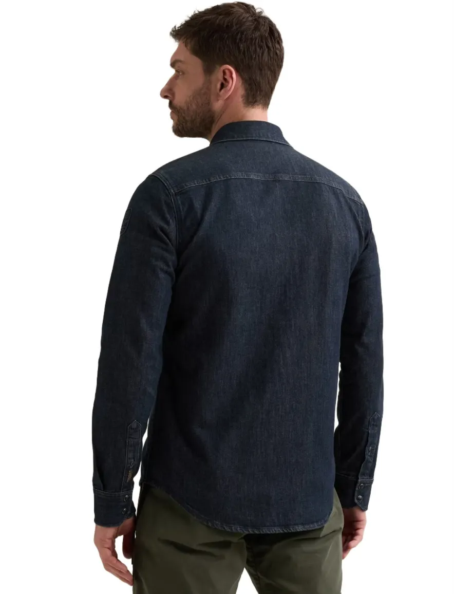 PME Legend overshirt donkerblauw denim