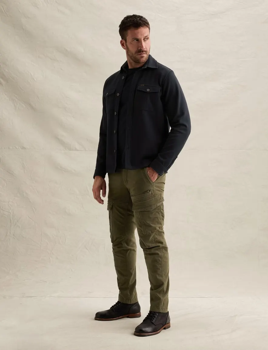 PME Legend overshirt donkerblauw met borstzak