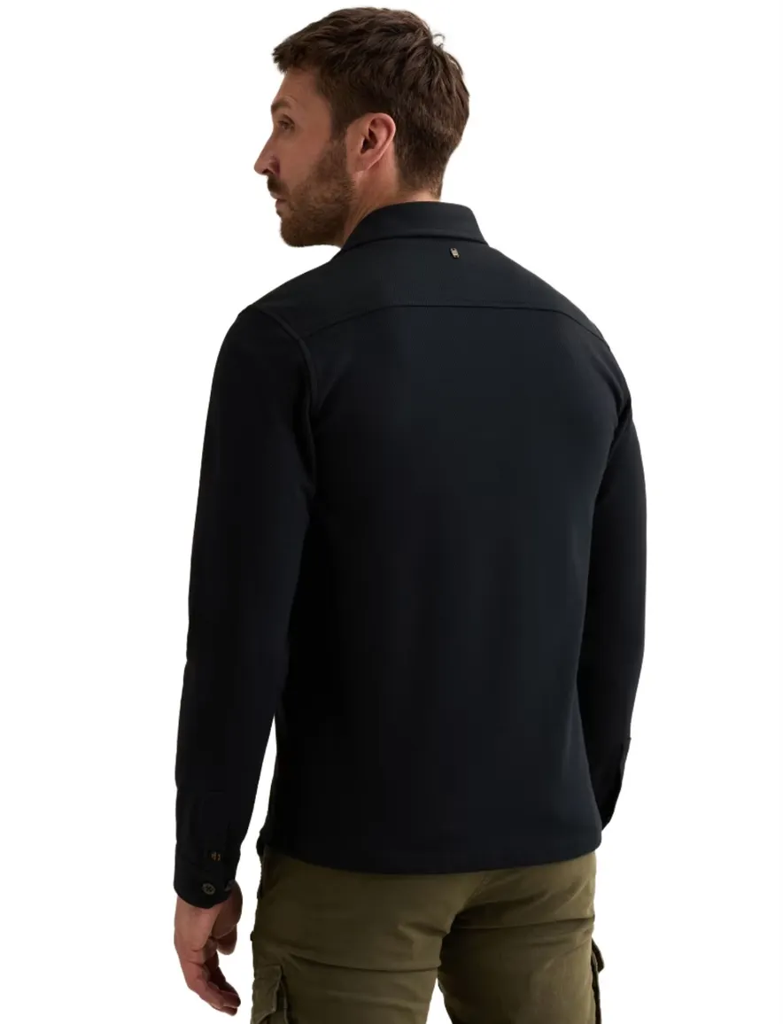 PME Legend overshirt donkerblauw met borstzak