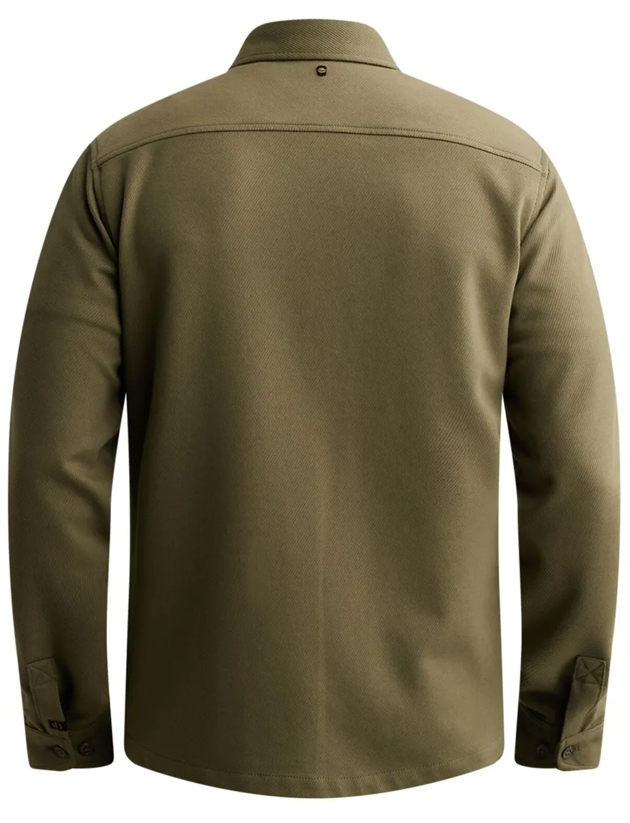 PME Legend overshirt olijfgroen met borstzak