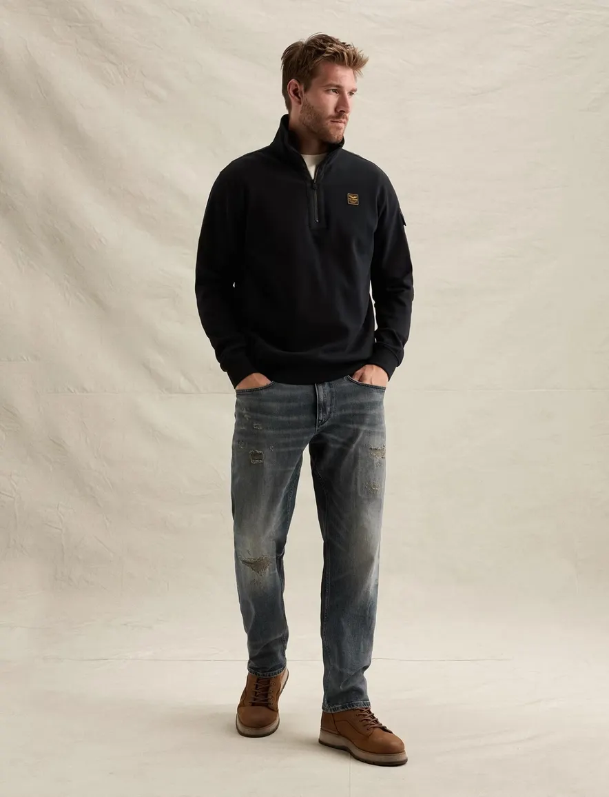 PME Legend half zip trui donkerblauw