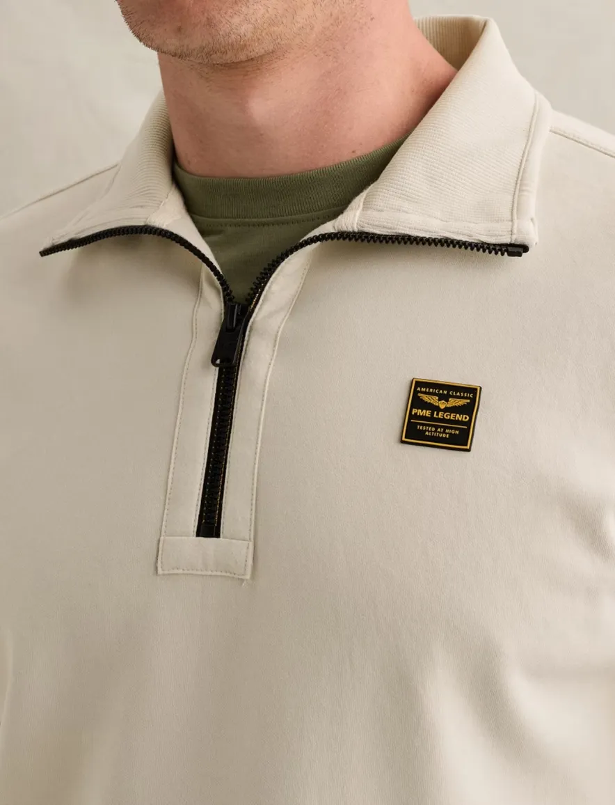 PME Legend half zip trui crème