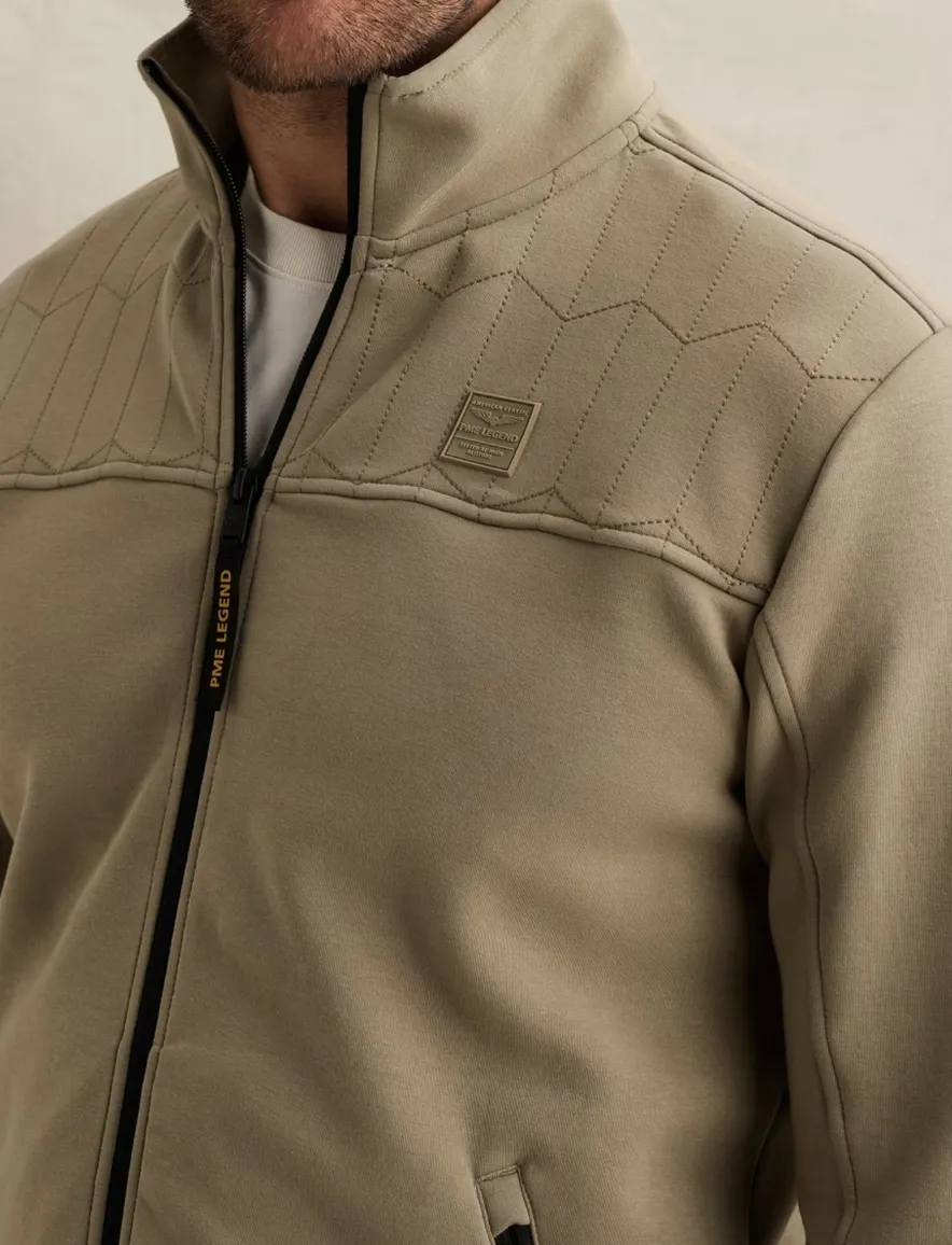 PME Legend vest met hoge hals beige