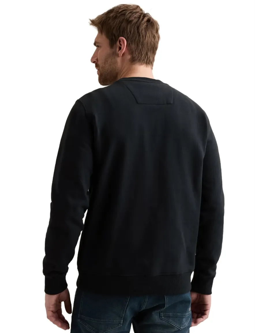 PME Legend ronde hals trui donkerblauw met opdruk
