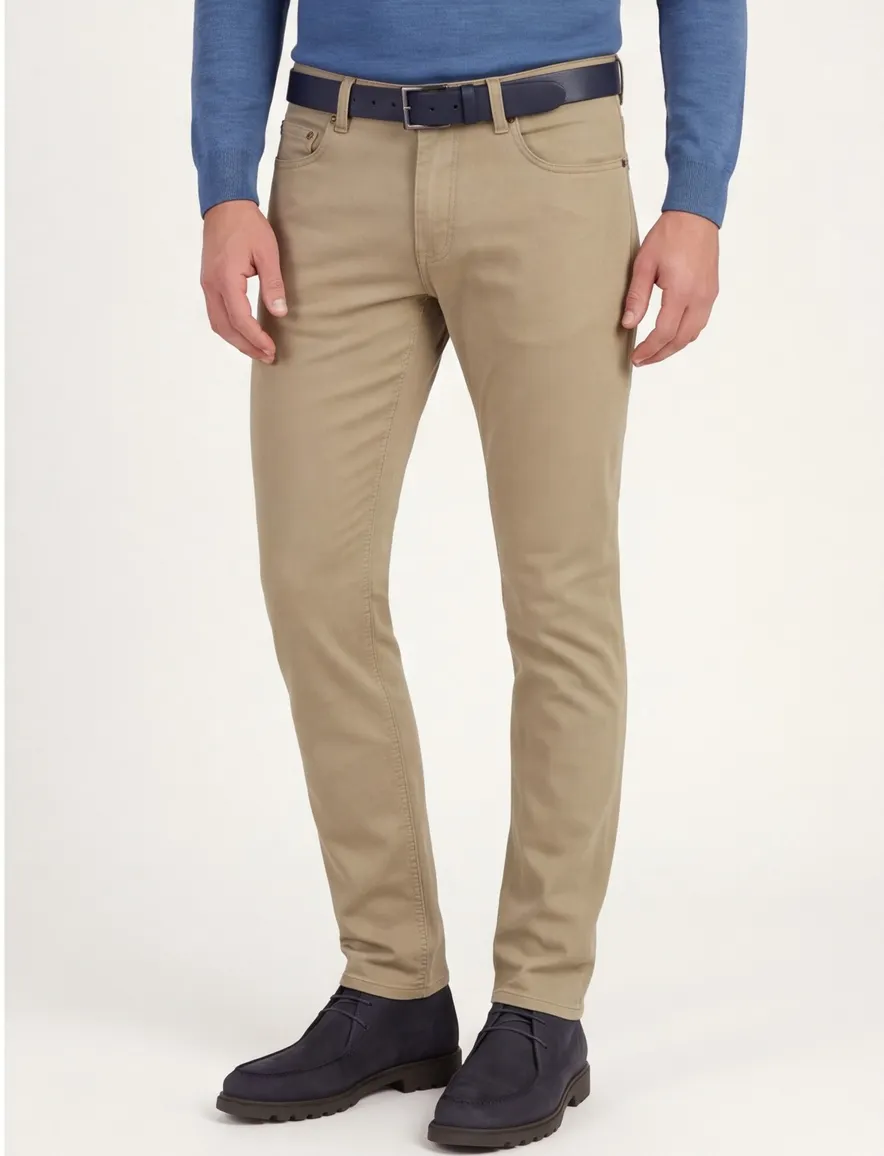 Pierre Cardin Lyon broek bruin 5-pocket