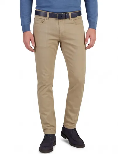 Pierre Cardin Pierre Cardin Lyon broek bruin 5-pocket
