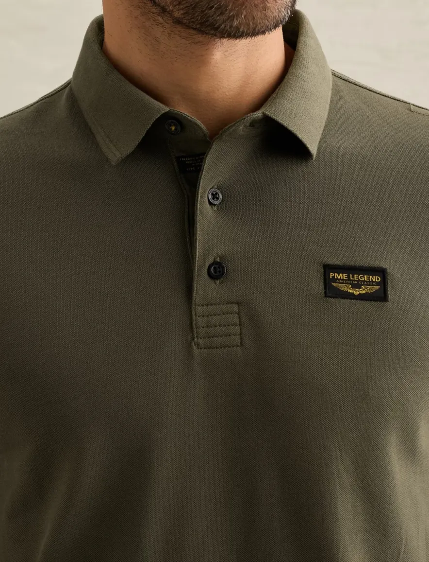 PME Legend poloshirt donkergroen piqué