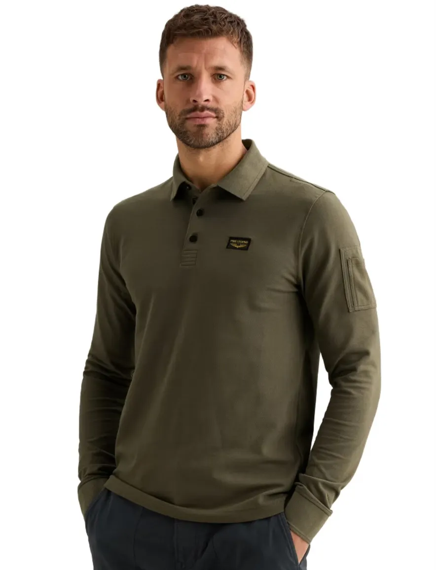 PME Legend poloshirt donkergroen piqué