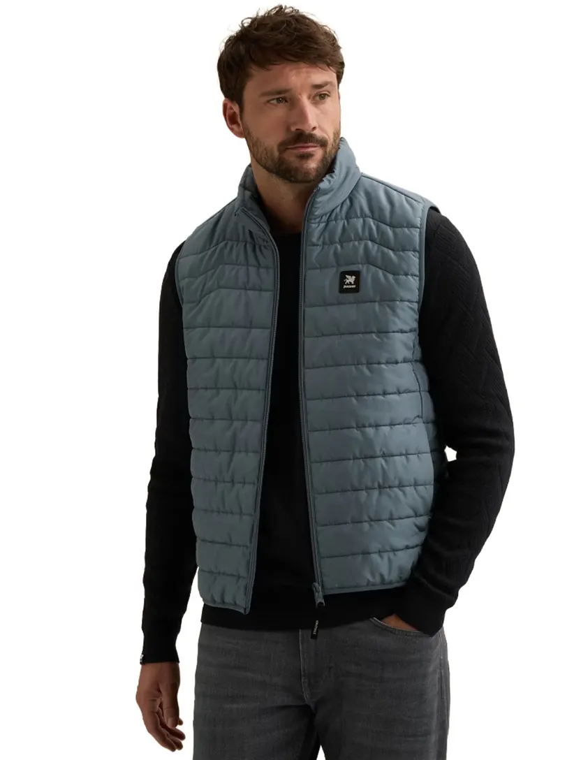 Bodywarmer Vanguard blauw hoge hals