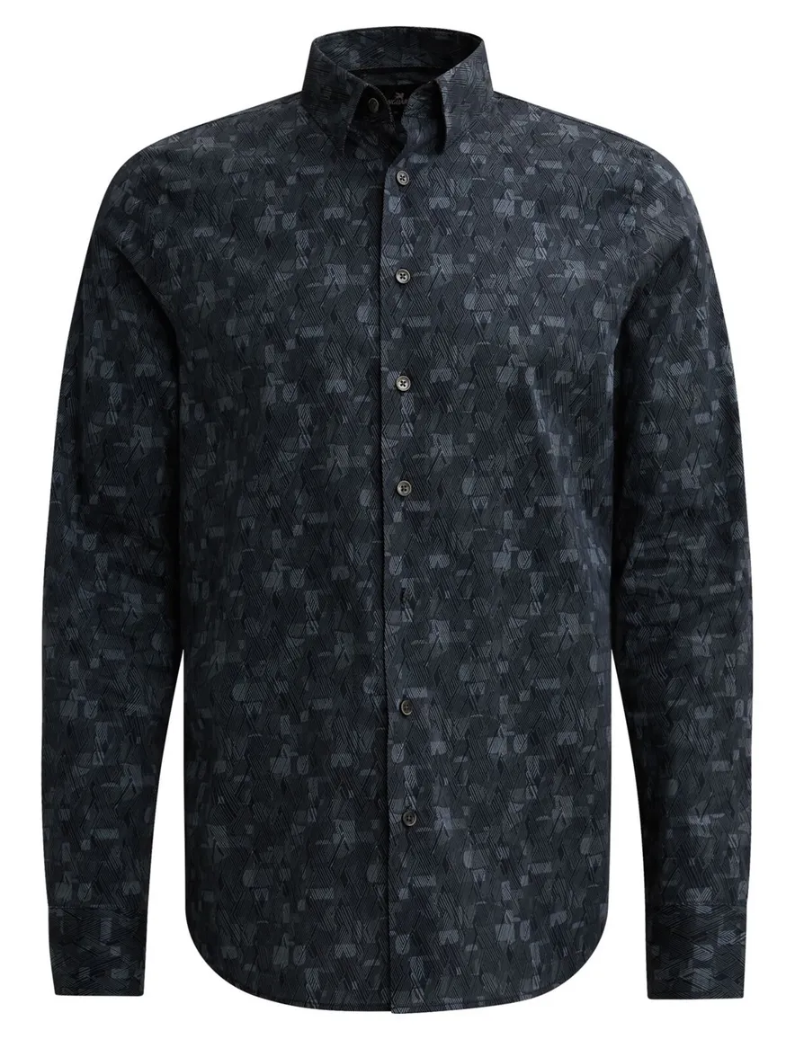 Vanguard overhemden donkerblauw Print Mixed Cubes