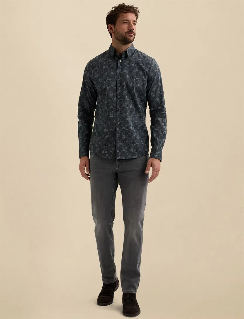 Overhemden Vanguard donkerblauw Print Mixed Cubes