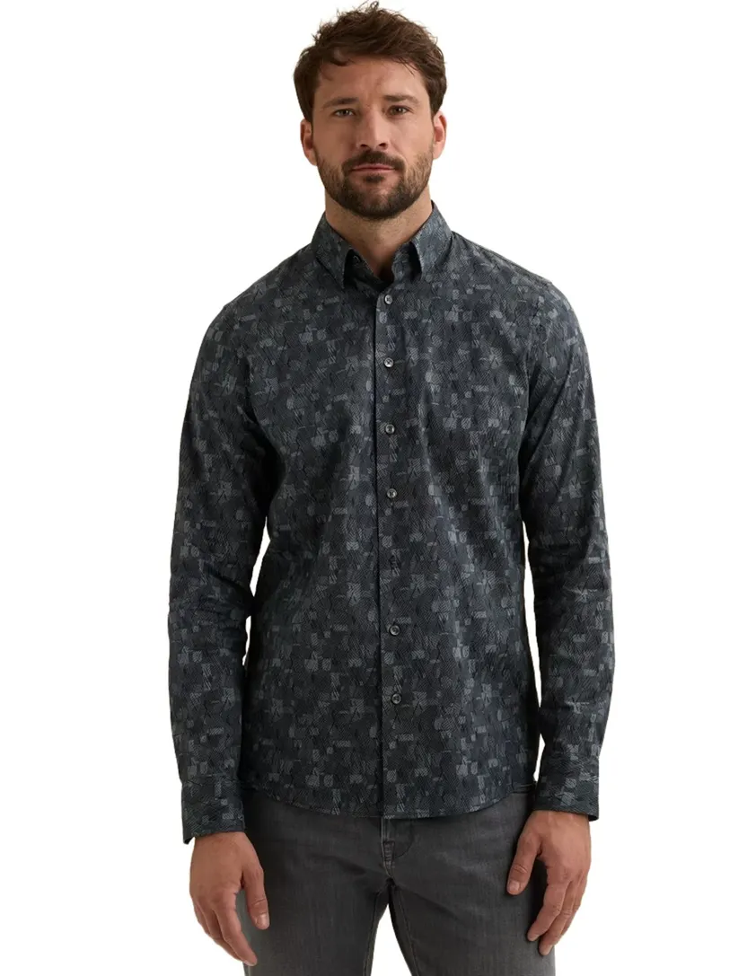 Overhemden Vanguard donkerblauw Print Mixed Cubes